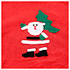Copribase rosso per albero Natale Babbo Natale stelle 77 cm s4