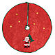 Okrycie na stojak choinkowy czerwone, Boże Narodzenie, Święty Mikołaj, gwiazdy, 77 cm s1