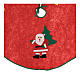 Red Christmas tree skirt with Santa Claus 30 in s2