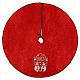 Weihnachtsbaum-Fussabdeckung roten Polyester mit Schneemännchen 120cm s1