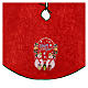 Christmas Tree base cover, red with happy new year writing 120 cm s2