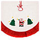 Christmas Tree base cover, white with red edge 105 cm s2
