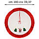 Christmas Tree base cover, white with red edge 105 cm s3