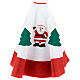 Falda cubre base Árbol de Navidad blanco borde rojo 105 cm s3