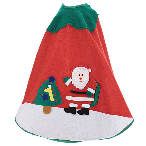 Falda cubre base Árbol de Navidad Papá Noel y arbolito 100 cm 3