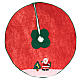 Falda cubre base Árbol de Navidad Papá Noel y arbolito 100 cm s1