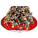 Copribase albero di Natale Babbo Natale e alberello 100 cm s2