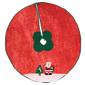 Christmas tree skirt with Santa Claus 39 in