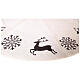 Christmas tree skirt deer and snowflakes 120 cm lurex and cotton s4