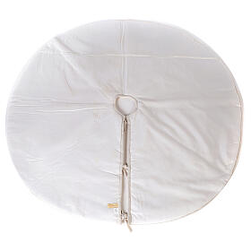 Copribase Albero Natale cervo fiocchi neve d. 1,20 cm lurex cotone s6