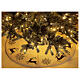 Copribase Albero Natale cervo fiocchi neve d. 120 cm lurex cotone s2
