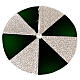 White and green Christmas tree skirt 120 cm poly rayon and cotton s1