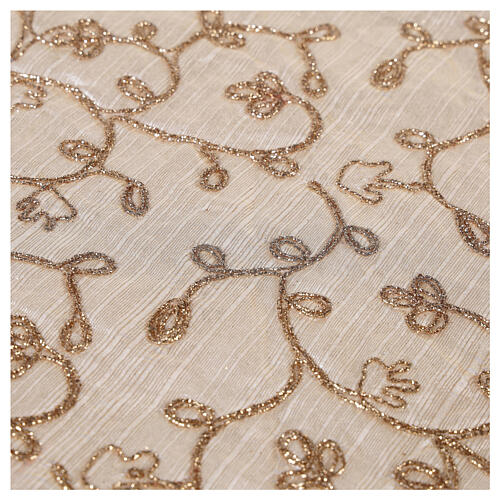 Copribase Albero Natale bianco verde 120 cm poli. rayon cotone 5
