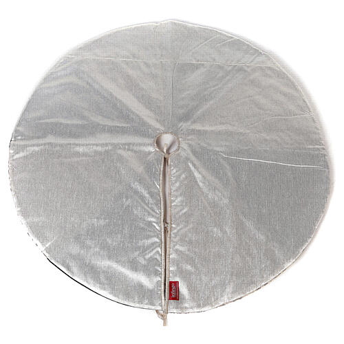Copribase Albero Natale bianco verde 120 cm poli. rayon cotone 7