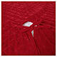 Okrycie na stojak choinki pokrowiec aksamit czerwony, średnica 140 cm, poliester rayon bawełna s4