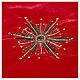 Red Christmas tree skirt with fireworks 130 cm polyester rayon s3