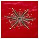 Red Christmas tree skirt with fireworks 130 cm polyester rayon s4