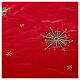 Red Christmas tree skirt with fireworks 130 cm polyester rayon s6