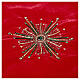 Cache pied sapin de Noël rouge avec feux d'artifice d. 130 cm polyester rayonne s3