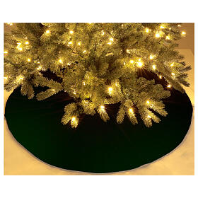 Christmas tree skirt green velvet d. 1.40 cm poly cotton