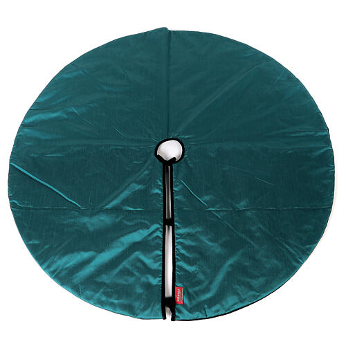 Christmas tree skirt green velvet d. 1.40 cm poly cotton 5