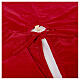 Falda cubre base Árbol Navidad rojo muérdago d. 1,40 cm poli. rayón algodón s6