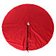 Falda cubre base Árbol Navidad rojo muérdago d. 1,40 cm poli. rayón algodón s7