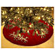 Copribase Albero Natale rosso vischio d. 1,40 cm poli. rayon cotone s2
