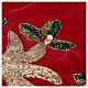 Copribase Albero Natale rosso vischio d. 1,40 cm poli. rayon cotone s5