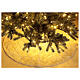 White Christmas tree skirt with strass 145 cm poly rayon and cotton s2