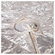 Falda cubre base Árbol Navidad blanco cuentas strass d. 1,45 cm poli. rayon algodón s5