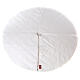 Falda cubre base Árbol Navidad blanco cuentas strass d. 1,45 cm poli. rayon algodón s6