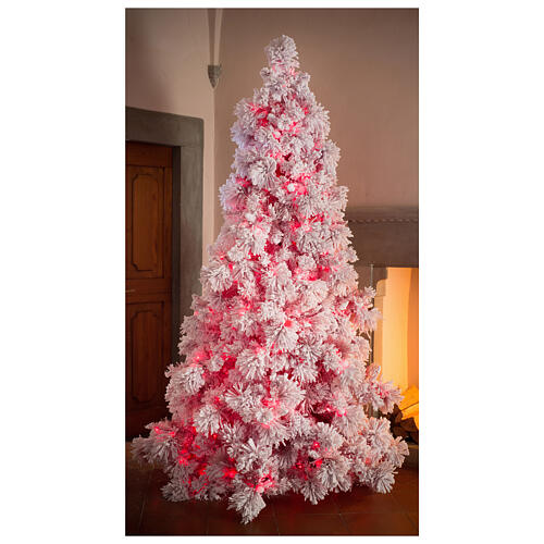 Weihnachtsbaum mit 1050 LEDs schneebedeckt Red Velvet, 340 cm 1