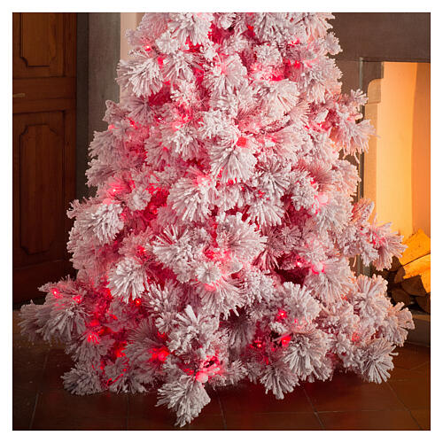 Weihnachtsbaum mit 1050 LEDs schneebedeckt Red Velvet, 340 cm 2