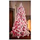 STOCK Snowy Red Velvet Christmas tree 340 cm 1050 LEDs s1