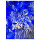 STOCK Flocked Virginia Blue Christmas tree 200 cm 250 blue LEDs indoor s5