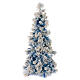 STOCK Flocked Virginia Blue Christmas tree 200 cm 250 blue LEDs indoor s8