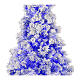 STOCK Flocked Virginia Blue Christmas tree 230 cm 400 blue LEDs s2