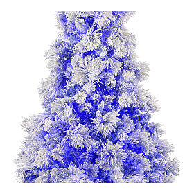 STOCK Sapin de Noël Virginia Blue enneigé 340 cm avec 1100 LED