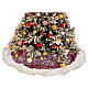 Christmas Tree skirt red sequins with warm white LED lights 1 m s2