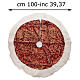 Christmas Tree skirt red sequins with warm white LED lights 1 m s3