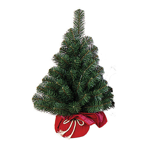 Red Slim Noble Spruce Christmas Tree 60 cm 1