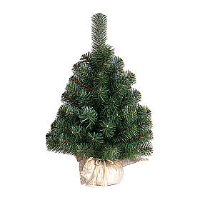 Slim Noble Spruce Christmas Tree 90 cm golden ribbon