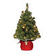 Sapin Noël 60 cm lumières 15 LEDs Noble Spruce rouge Slim s1
