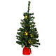 Slim Noble Spruce Christmas tree with 25 LED lights, red bag, 90 cm s3