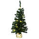 Árvore de Natal 90 cm com 25 lâmpadas LED e base dourada, modelo Noble Spruce Tree Slim s1