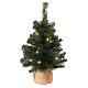 Árvore de Natal pequena 70 cm iluminada Noble Spruce Tree Slim base juta s1