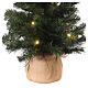 Árvore de Natal pequena 70 cm iluminada Noble Spruce Tree Slim base juta s2