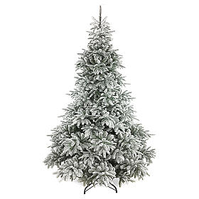 Árbol de Navidad 210 cm flocado poly Andorra Frosted