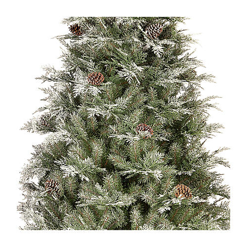 Poly Frosted Mountain Spruce Christmas Tree 210 cm with pinecones 2